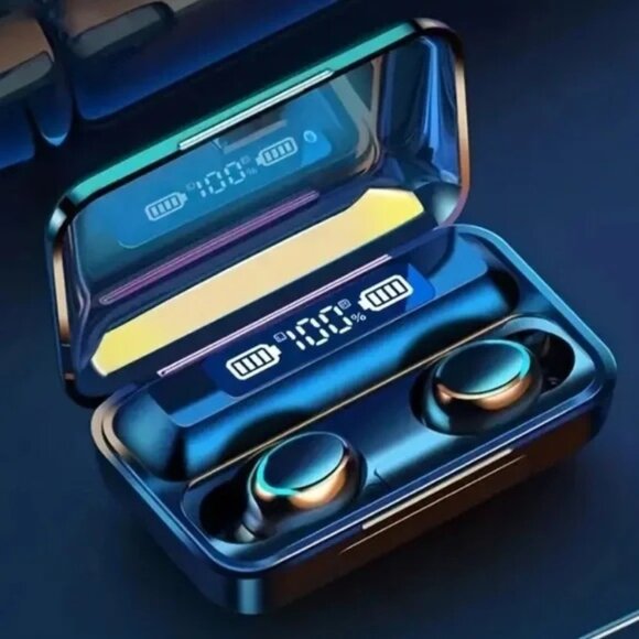 Bluetooth 5.1 Wireless Headphones with Built-in HD Mic and Charging Case - Picture 1 of 5